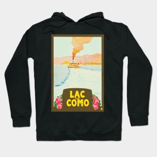 Lac de Como (Lake Como), Italy - Vintage Travel Poster Design Hoodie